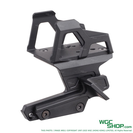 5KU exoskeleton optic mount with thumb rest for Marui Hi-Capa GBB, black metal