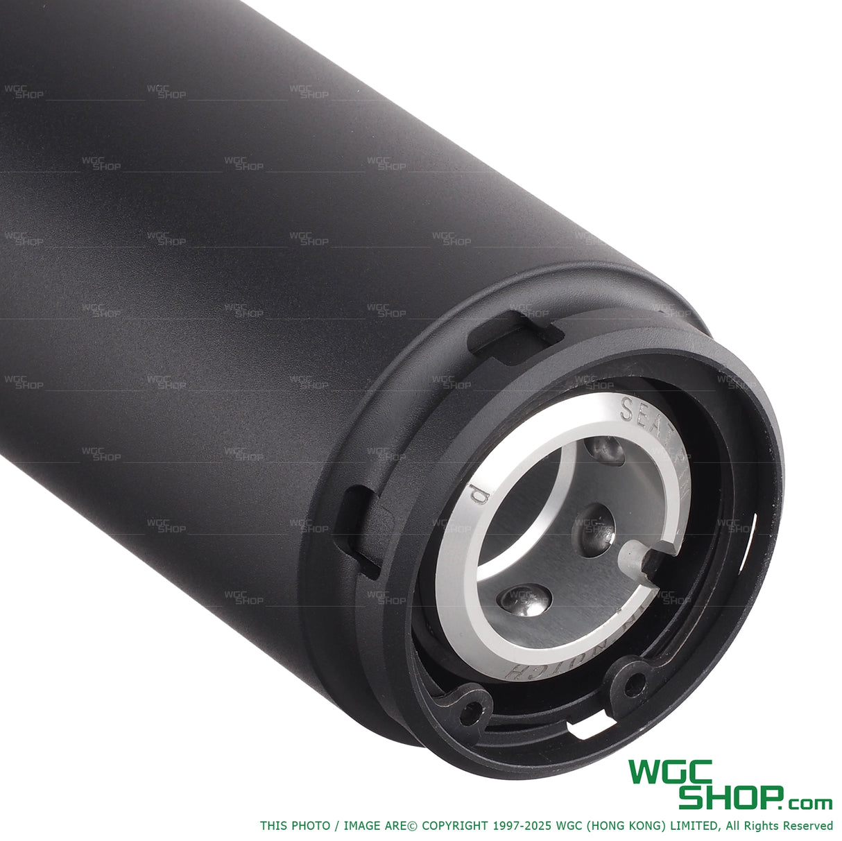 End close-up of 5KU KAC Style QDC / CRS-PRT airsoft suppressor