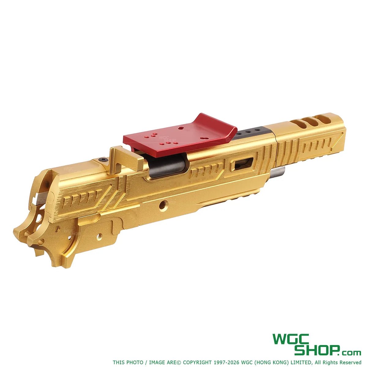 Right view of 5KU LIMCAT SABERCAT Slide Kit for MARUI Hi-Capa GBB Airsoft ( Gold / Red )