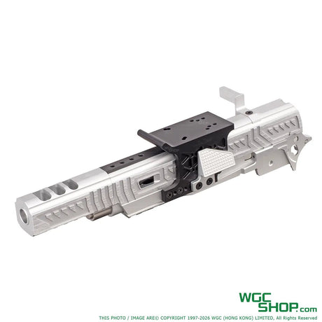 Left view of 5KU LIMCAT SABERCAT Slide Kit for MARUI Hi-Capa GBB Airsoft ( Silver / Black )
