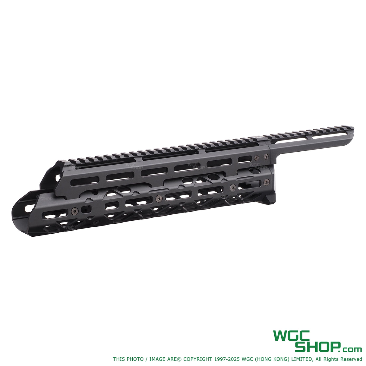 Left side view of 5KU M-LOK handguard for MARUI SAIGA-12K GBB