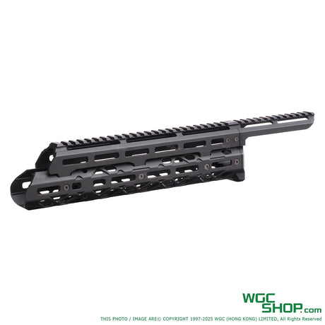 Black M-LOK handguard rail for Marui Saiga 12K GBB with multiple ventilation slots