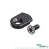 Black textured release button and hex screw for KJ Works Shadow2 airsoft pistol