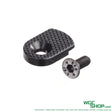 Black textured release button and hex screw for KJ Works Shadow2 airsoft pistol