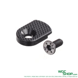 Black textured release button and hex screw for KJ Works Shadow2 airsoft pistol