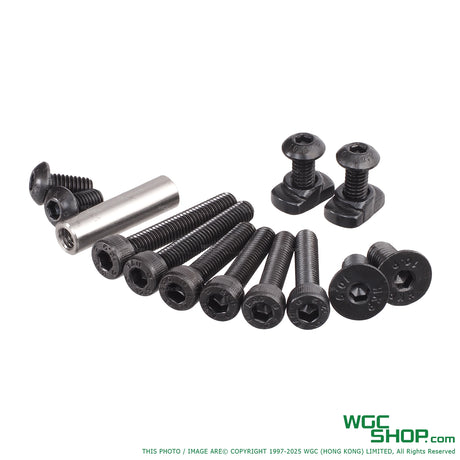 Set of screws and bolts on a white background with WGC Shop logo.