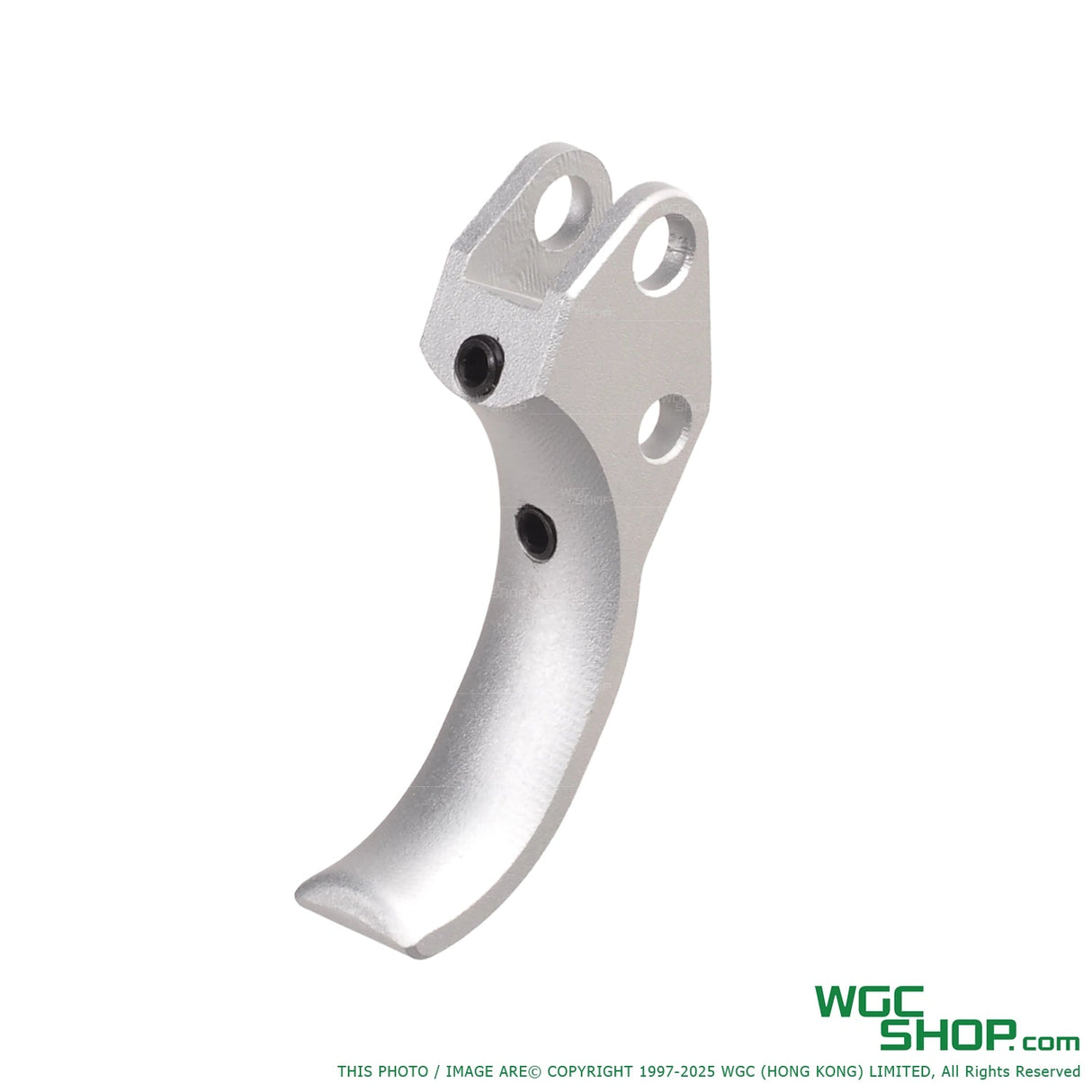 silver single action trigger part for KJ Works Shadow 2 TS2 airsoft gun with mounting holes