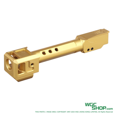GUNDAY TP Style Aluminum Outer Barrel w/ HAED Style Compensator Type A for VFC G19 Gen5, G45, G19X, SRC G19 Gen5 MOS, GHK G45 GBB Airsoft