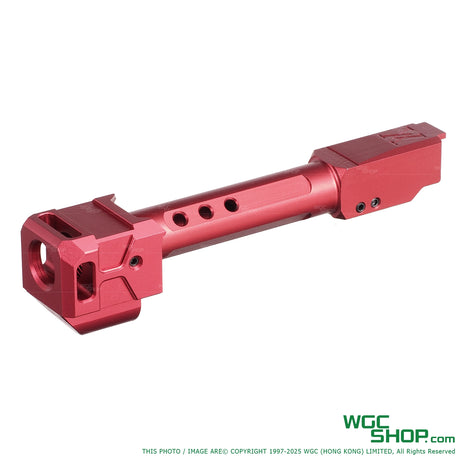 GUNDAY TP Style Aluminum Outer Barrel w/ HAED Style Compensator Type C for VFC G19 Gen5, G45, G19X, SRC G19 Gen5 MOS, GHK G45 GBB Airsoft