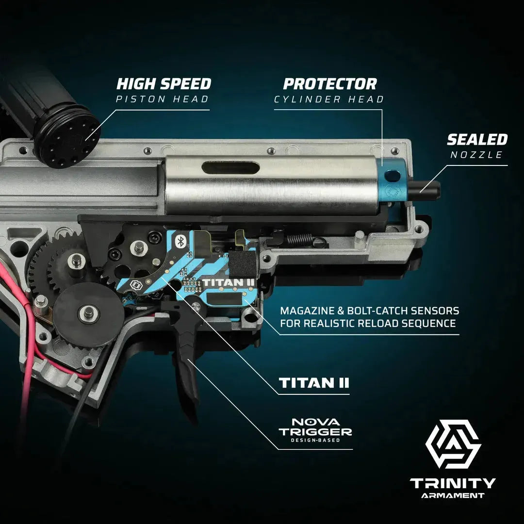 GATE x ARCTURUS TRINITY ARMAMENT Alpha 15.3 Inch Electric Airsoft ( AEG ) - w/ Titan II Bluetooth-WGC Shop