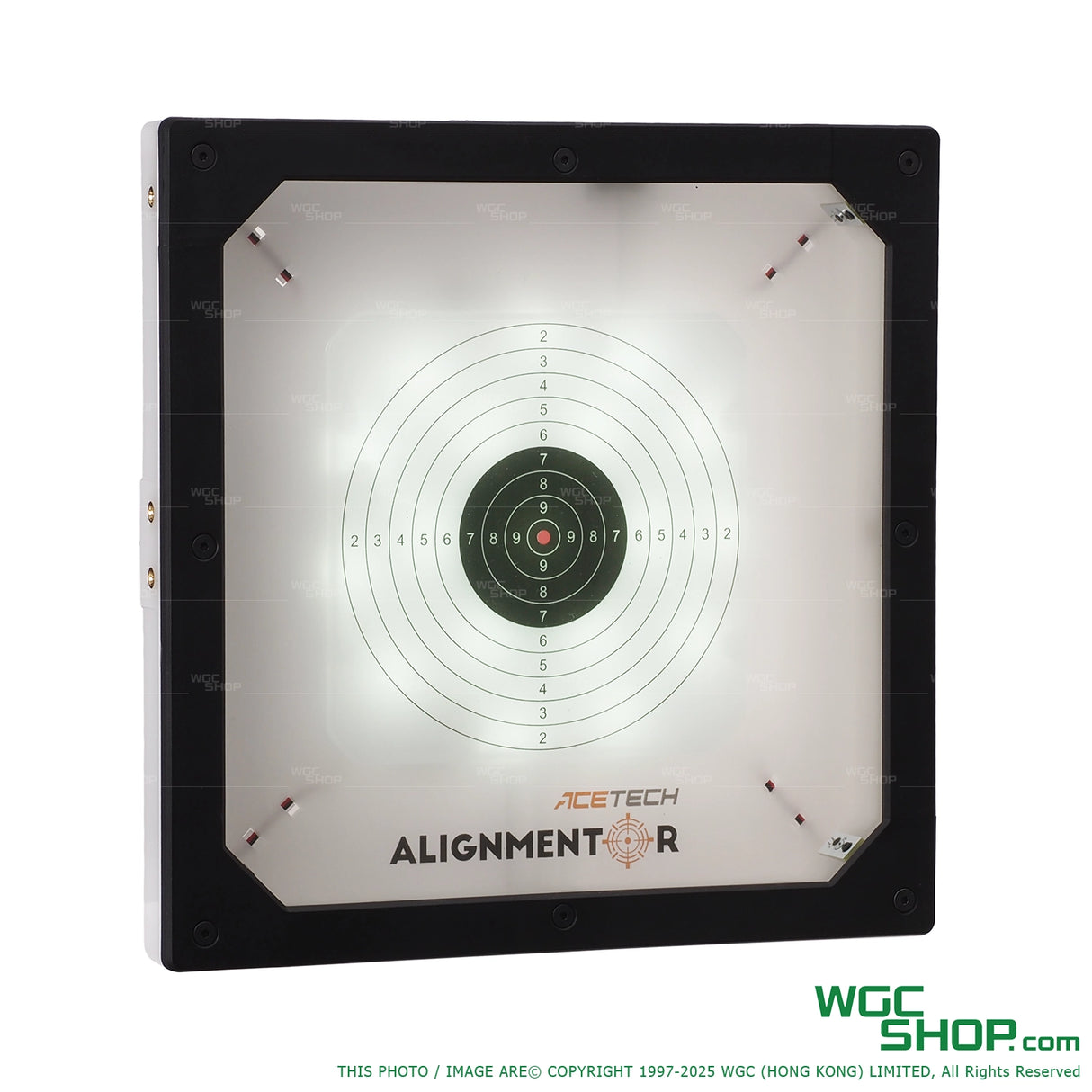 ACETECH Alignmentor target with concentric scoring rings for gun sight alignment