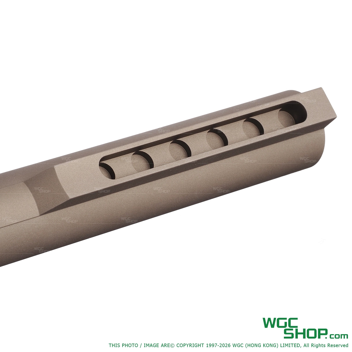 End view of AIRSOFT ARTISAN M4 Stock Adapter for GUNS MODIFY SCAR L GBB Airsoft - Dark Earth