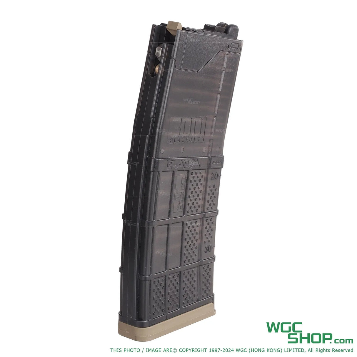 ANGRY GUN EMG Lancer Systems Licensed L5AWM V2 MWS Gas Airsoft Magazine ( 300 Translucent Smoke )-WGC Shop