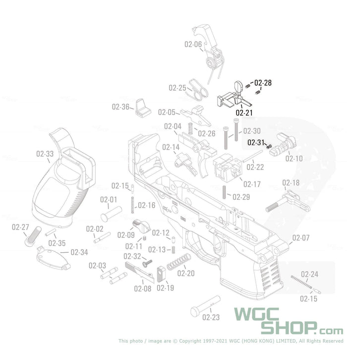 APFG Original Parts - MPX GBB Bolt Catch Set ( 02-21 / 02-28 x 2 / 02-31 ) - WGC Shop