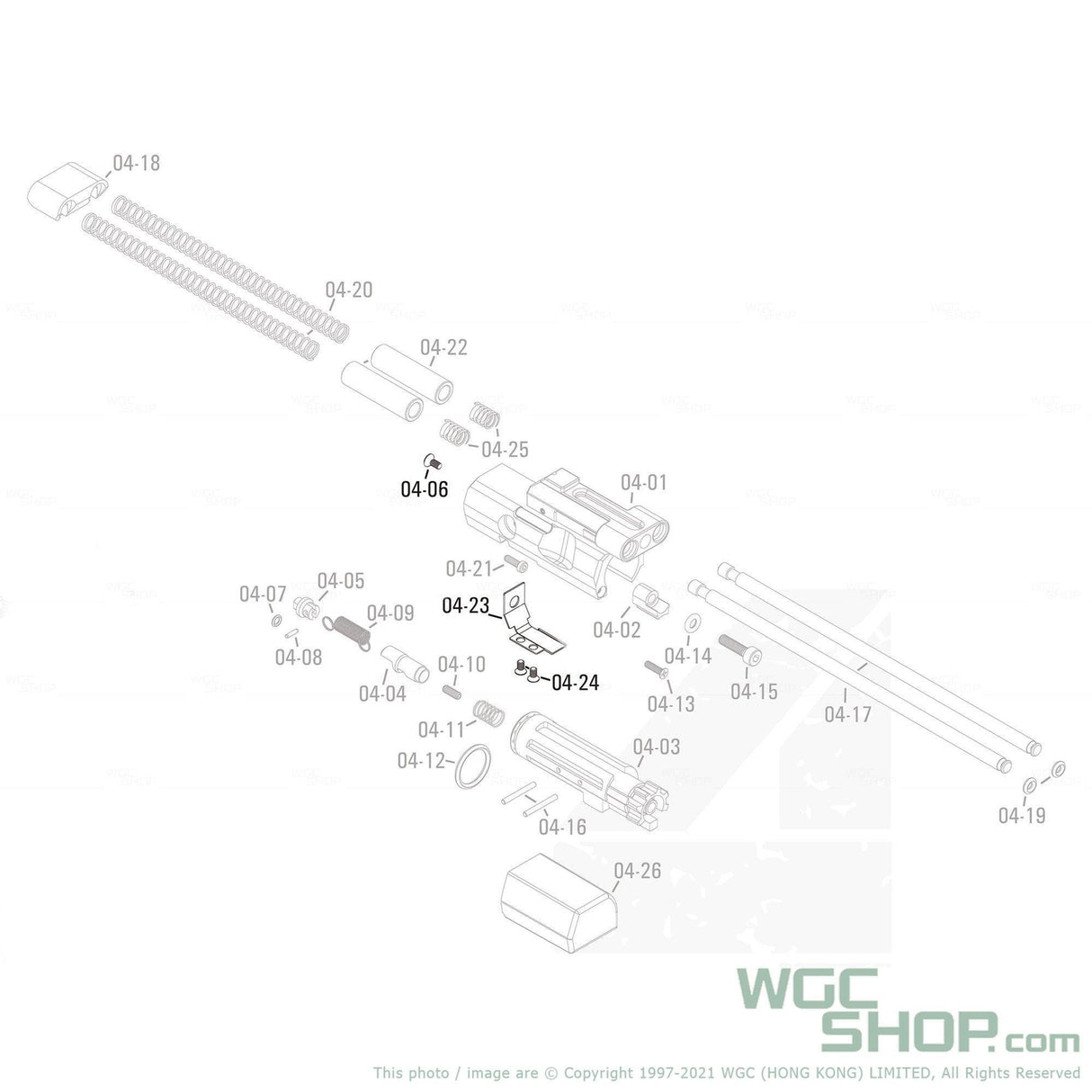 APFG Original Parts - MPX GBB Bolt Reinforcement with Screws ( 04-23 / 04-24 x 2 / 04-06 ) - WGC Shop