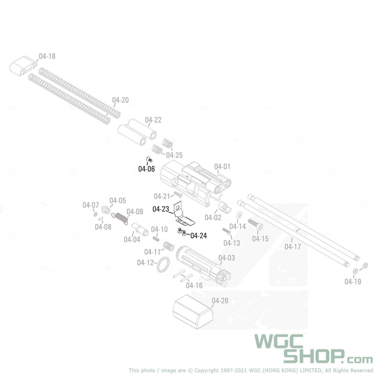 APFG Original Parts - MPX GBB Bolt Reinforcement with Screws ( 04-23 x 1 / 04-24 x 2 / 04-21 x 1 )