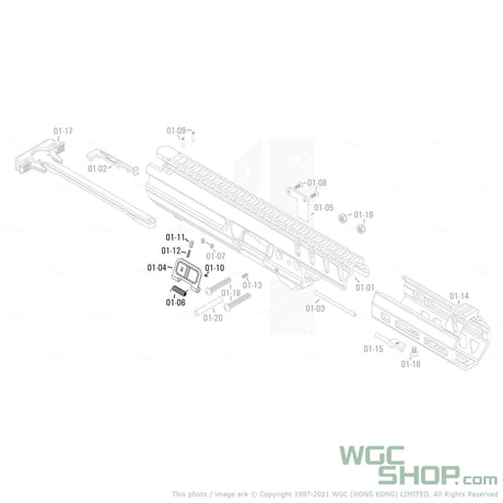 APFG Original Parts - MPX GBB Dust Cover Assembly ( 01-04 / 01-06 / 01-10 / 01-11 / 01-12 ) - WGC Shop