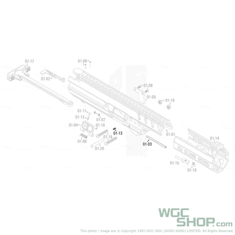 APFG Original Parts - MPX GBB Dust Cover Axle ( 01-03 / 01-13 ) - WGC Shop
