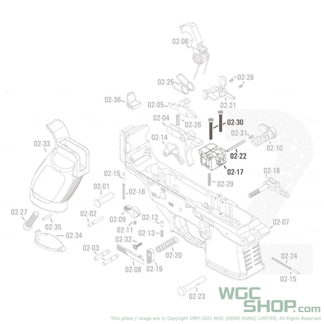APFG Original Parts - MPX GBB Firing Pin Unit Set ( 02-17 / 02-22 / 02-30 x 2 ) - WGC Shop
