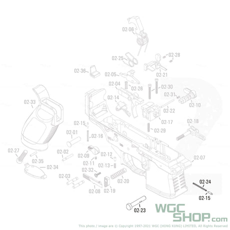APFG Original Parts - MPX GBB Front Takedown Pin ( 02-15 / 02-23 / 02-24 ) - WGC Shop