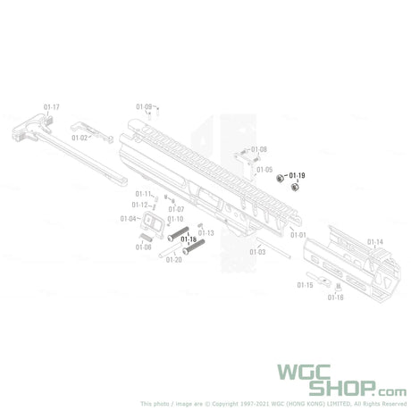 APFG Original Parts - MPX GBB M5x30 Screw with Hexagon Nut M5 ( 01-18 x 2 / 01-19 x 2 ) - WGC Shop