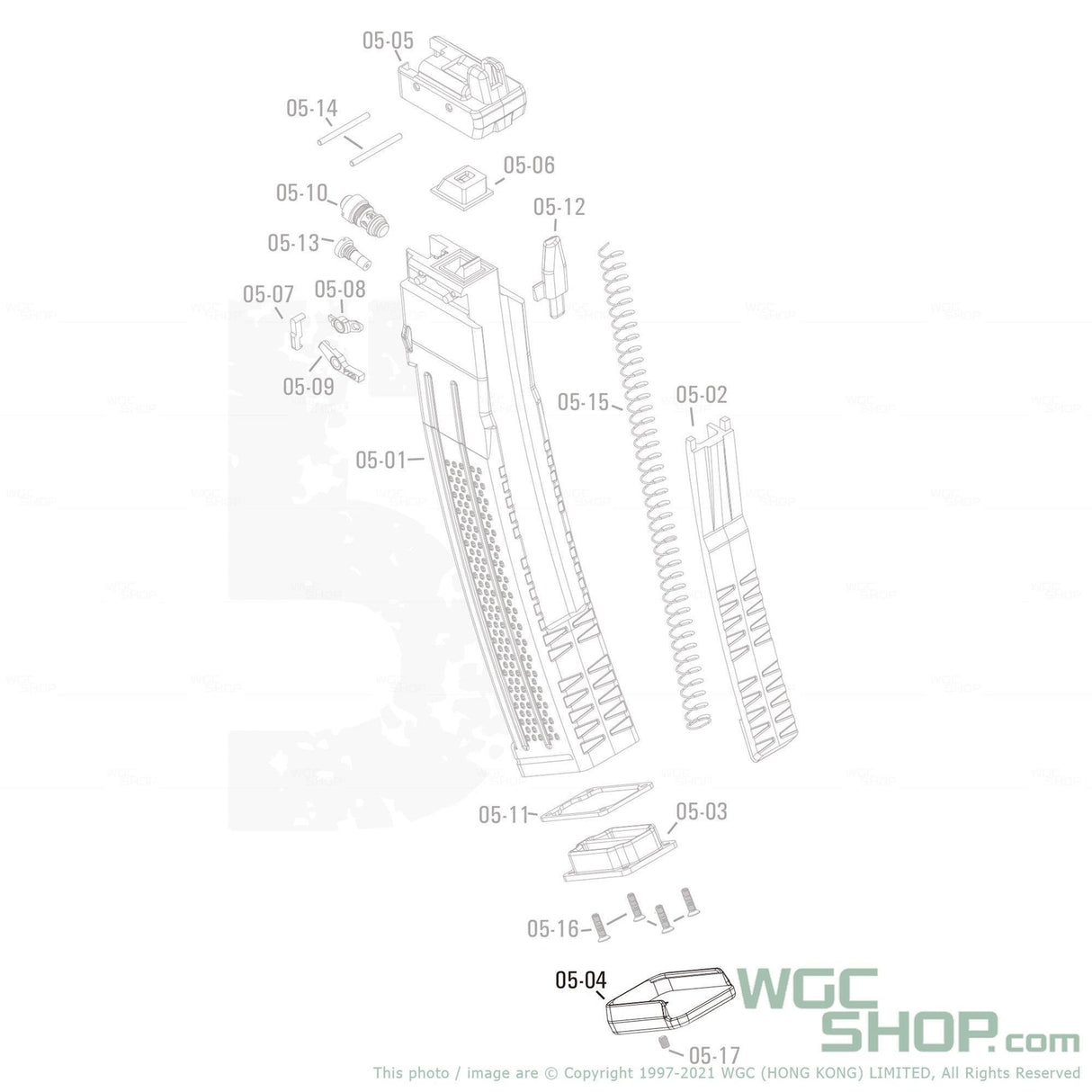 APFG Original Parts - MPX GBB Magazine Base Plate ( 05-04 ) - WGC Shop