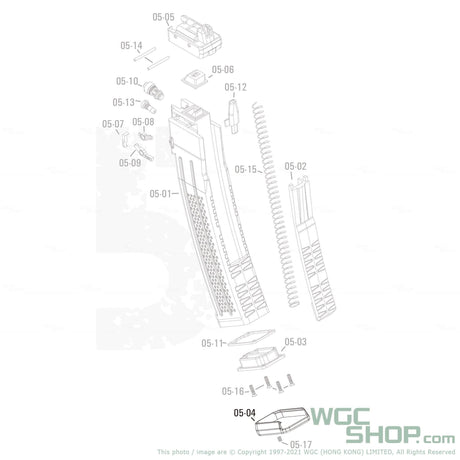APFG Original Parts - MPX GBB Magazine Base Plate ( 05-04 ) - WGC Shop