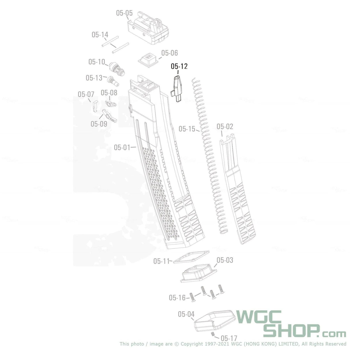 APFG Original Parts - MPX GBB Magazine Follower ( 05-12 ) - WGC Shop