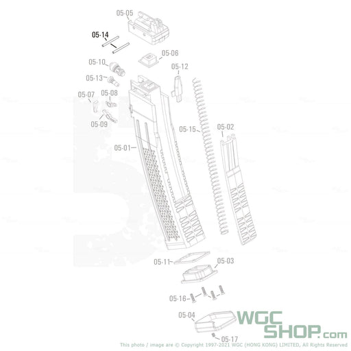 APFG Original Parts - MPX GBB Magazine Lip Pins 2x25 ( 05-14 x 2 ) - WGC Shop