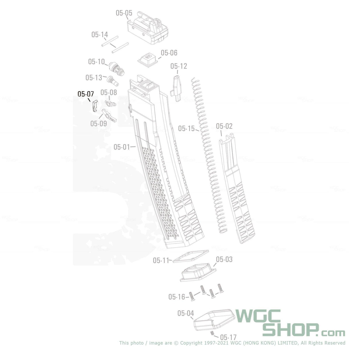 APFG Original Parts - MPX GBB Magazine Rocker Arm Detent ( 05-07 ) - WGC Shop