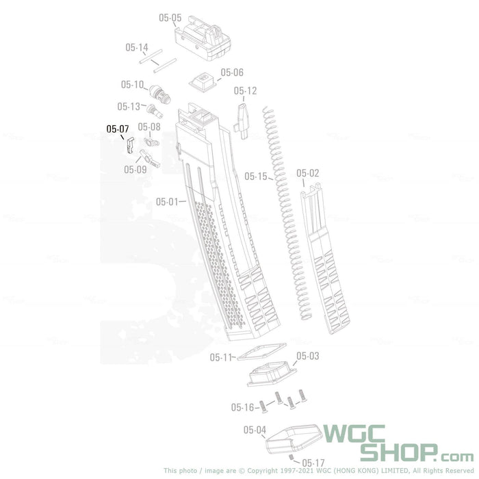APFG Original Parts - MPX GBB Magazine Rocker Arm Detent ( 05-07 ) - WGC Shop