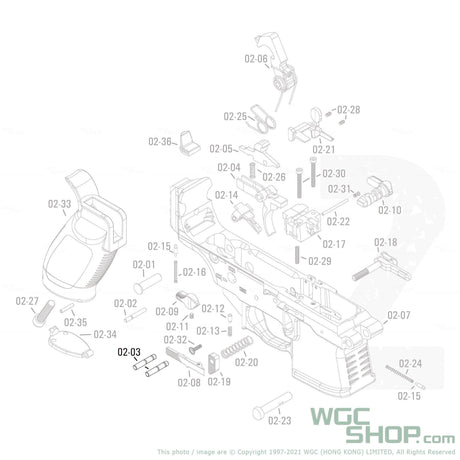 APFG Original Parts - MPX GBB Trigger Pin ( 02-03 x 2 ) - WGC Shop