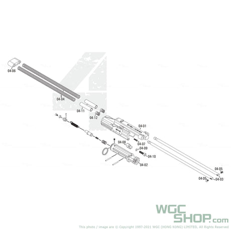 APFG Original Parts - Rattler GBB Recoil Spring Rod with Screws ( 04-03 x 2 / 04-05 x 2 ) - WGC Shop