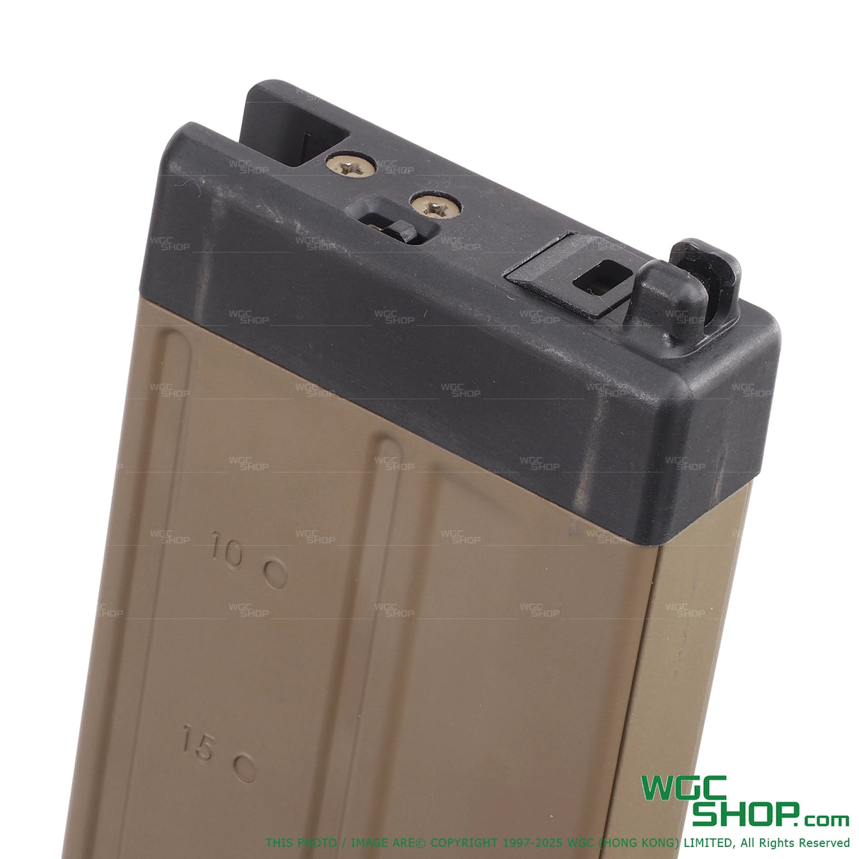 close-up view of APFG XM7 22 rounds gas magazine