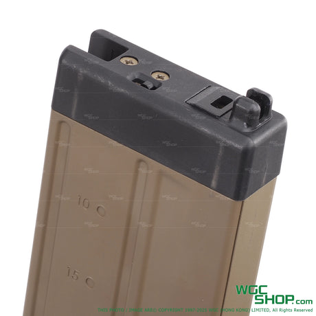 close-up view of APFG XM7 22 rounds gas magazine