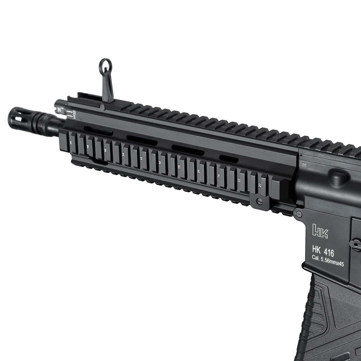 Barrel close-up of ARCTURUS HK416A5 AEG FE Black AT-HK416A5-FE-BK - WGC Shop