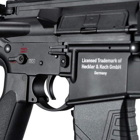 Trigger close-up of ARCTURUS HK416A5 AEG FE Black AT-HK416A5-FE-BK - WGC Shop
