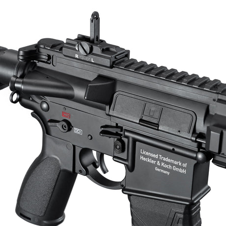 Receiver close-up of ARCTURUS HK416A5 AEG FE Black AT-HK416A5-FE-BK - WGC Shop