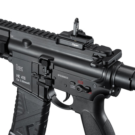 Receiver close-up of ARCTURUS HK416A5 AEG FE Black AT-HK416A5-FE-BK - WGC Shop