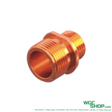 Back view of ARCTURUS Orange 11mm CW to 14mm CCW Muzzle Adaptor