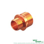 Arcturus orange 11mm to 14mm copper muzzle adaptor with threaded ends