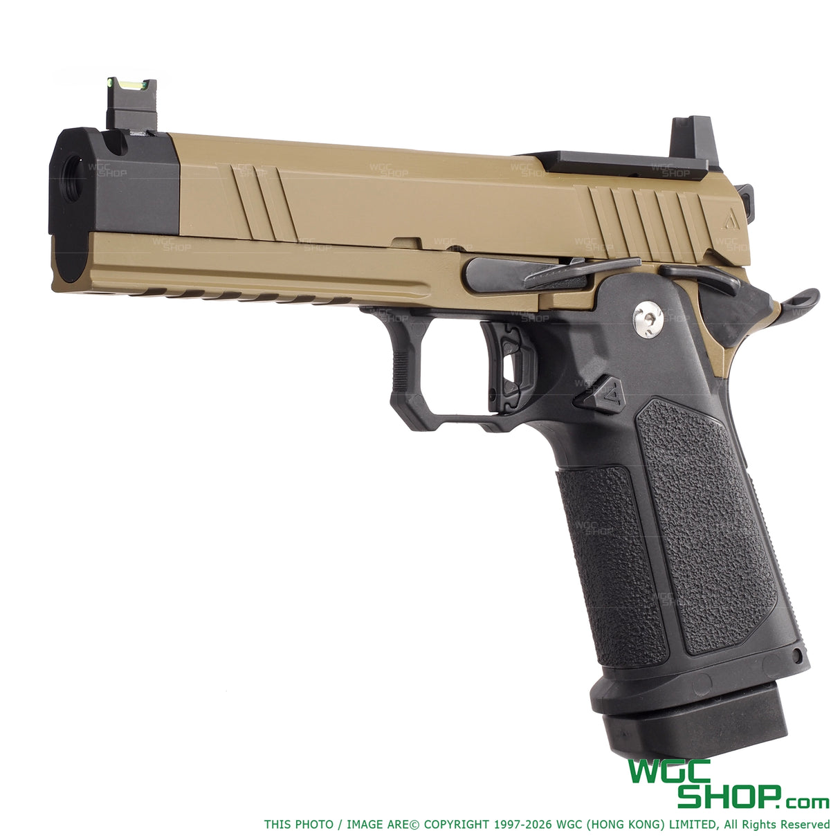 ARCTURUS Tempest 4.3" Hi - Capa GBB Airsoft DG™ Duty Grade Edition w/ Optics Ready Slide & Compensator Black+Tan AT-GHC-T4C-OR-BT - WGC Shop