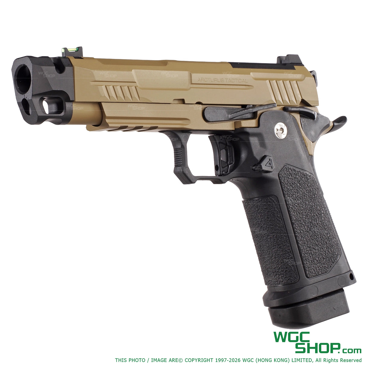 ARCTURUS Vanguard 4.3" Compensator Hi - Capa GBB Airsoft - Tan / Optics Ready Slide AT-GHC-V4C-OR-BT - WGC Shop