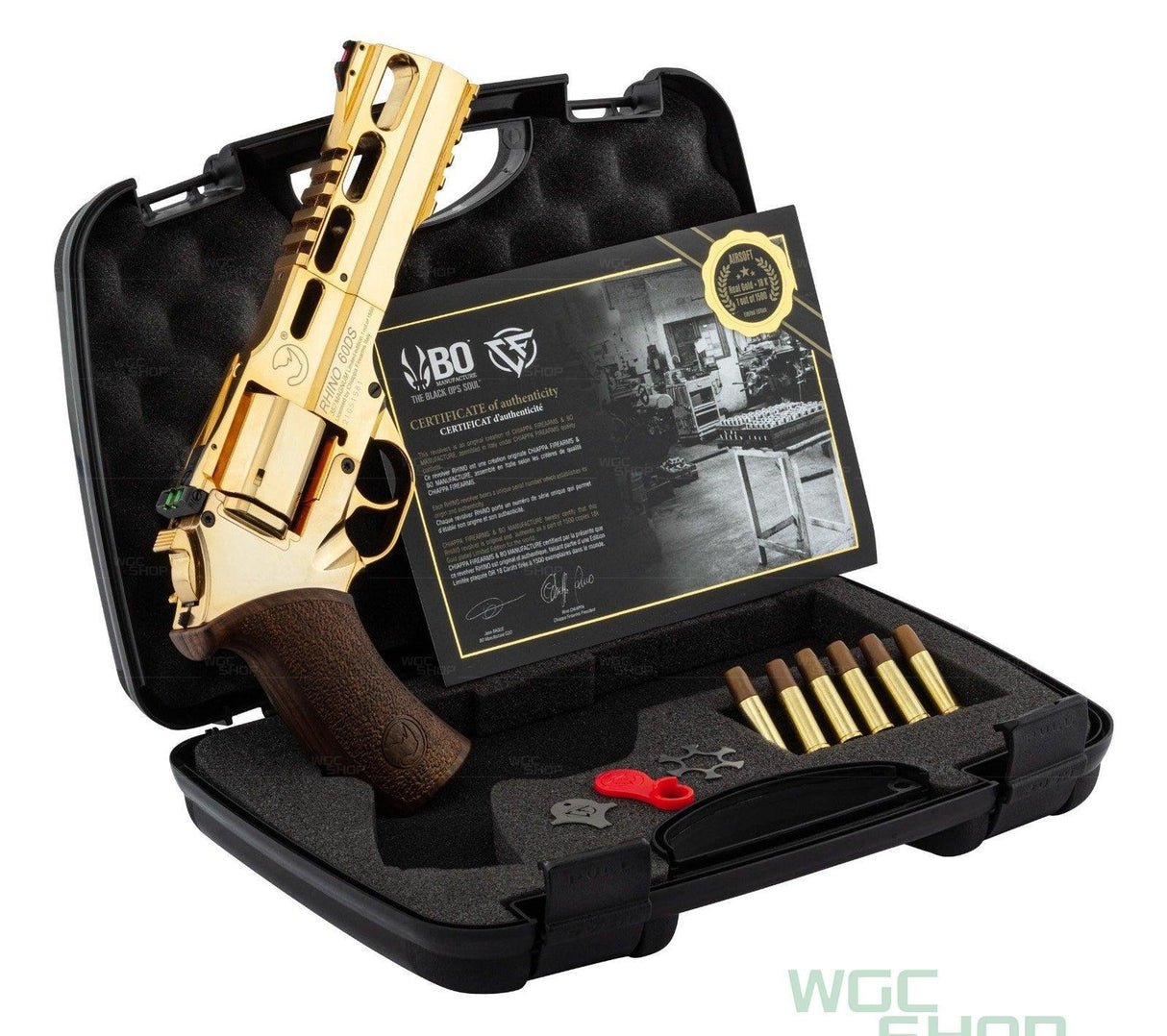 BO Chiappa Rhino 60DS CO2 Airsoft - Limited Edition ( 18K Gold Plating ) - WGC Shop