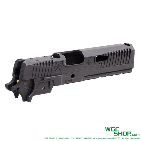 Black CNC aluminum slide frame kit for Marui Hi-Capa GBB with triarc style and RMR cutout