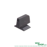black CNC aluminum rear sight for Hi-Capa airsoft pistol with serrated design
