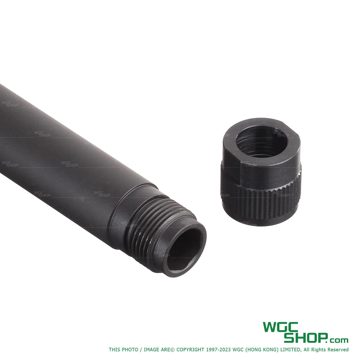 Tread view of BOMBER CNC Steel Threaded Barrel -14mm for GHK Glock G45 GBB Airsoft