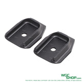 Two black gas magazines bases for Parabellum P365 22-rounds pistol on white background