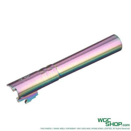 COWCOW OB1 5.1 Stainless Steel Threaded Outer Barrel for MARUI Hi-Capa 5.1 GBB ( .45 Marking )-CCT-TMHC-174