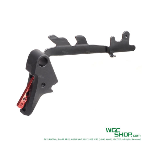 Crusader CNC flat trigger set with red lever for PDP PPQ NPA GBB airsoft pistol